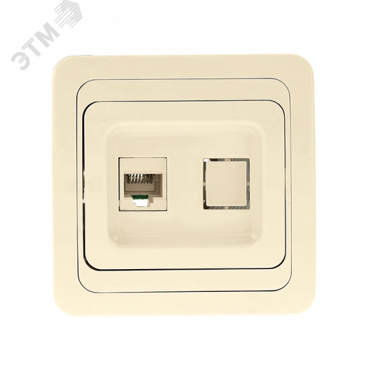 Лондон Розетка RJ45 бежевая