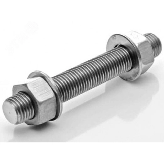 Шпилька 2-1-M16-8gх80.35 ОСТ 26-2040-96 с 2мя     гайками М16.7Н.25 ОСТ 26-2041-96 и 2мя шайбами    16.10 ОСТ 26-2042-96 для фланцевых соединений