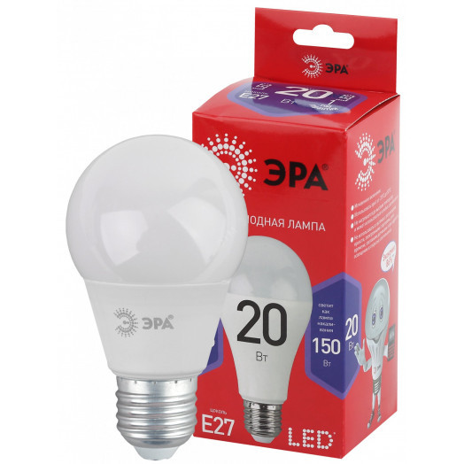 Лампа светодиодная LED A65-20W-865-E27 R  (диод, груша, 20Вт, хол, E27) (10/100/1200) ЭРА