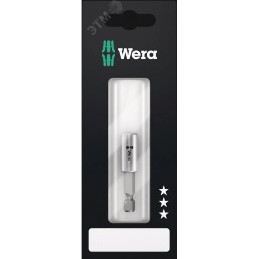 Битодержатель универсальный 899/4/1 S 50 с втулкой из нержавеющей стали стопорным кольцом и магнитом хвостовик шестигранный 1/4 E 6.3 для бит 1/4 С 6.3 50 мм