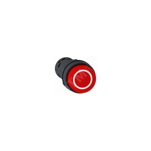 Кнопка 22мм красная выступающая толкатель с маркировкой О