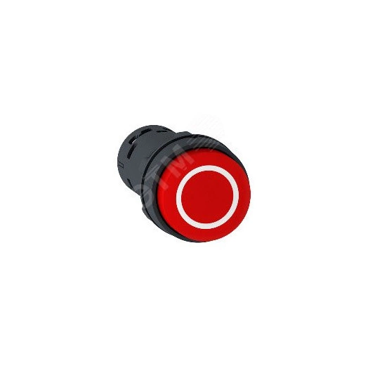 Кнопка 22мм красная выступающая толкатель с маркировкой О