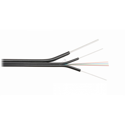 Кабель волоконно-оптический, 4 волокна, SM 9/125 G.657.A1, внутренний/внешний, с FRP прутками и FRP тросом, LSZH