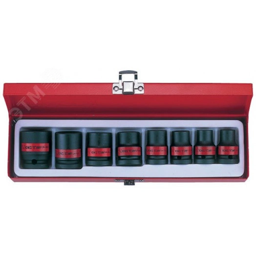 Набор ударных торцевых головок 1/2', шестигранные, 3/8'-5/16' мм, 8 предметов