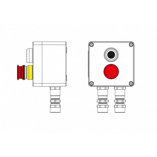 Взрывозащищенный пост управления GRP Взрывозащищенный пост управления GRP CPE-P-03-(1xP1B(11)-1xP3E(11))-2xKA2MHK(C)1Ex d e IIC Т5 Gb / Ex tb IIIC T95°C Db IP66 / КЗ / ШЗ