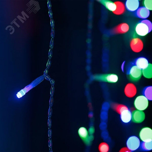 Гирлянда светодиодная декоративная ARD-CURTAIN-HOME-1500x1500-CLEAR-144LED RGB (230V, 9W) (ARDCL, IP20)