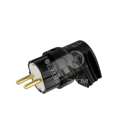 Беларусь вилка угловая 2P+E 16А каучук В16-416