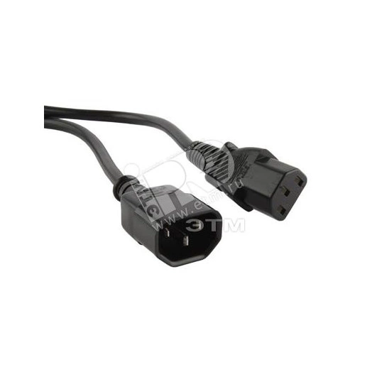Кабель питания монитор-компьютер IEC 320 C13 - IEC 320 C14 3x1.0 10A прямая вилка 10 м