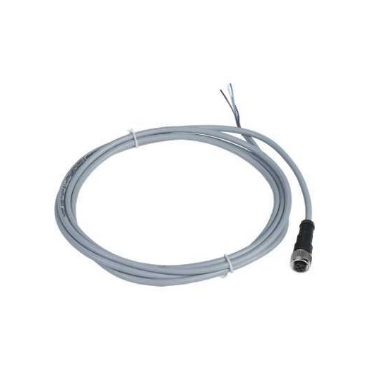 Коннектор прямой кабельно-гнездовой М12 4 отверстия (2м)