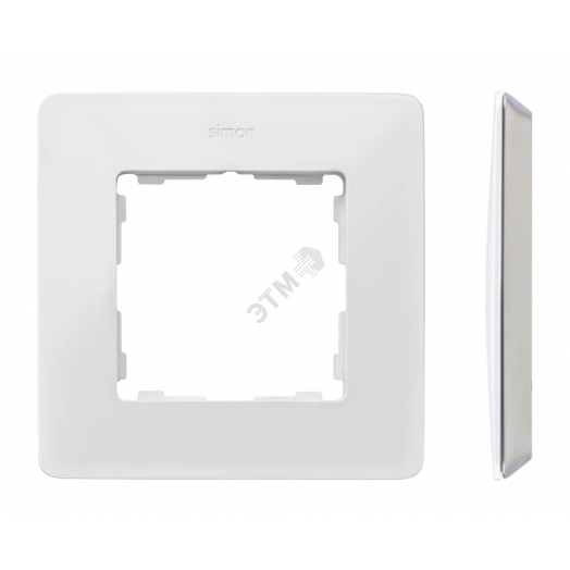 Рамка декоративная, 1 пост, Original, S82 Detail, белый-алюминий, 8200610-230