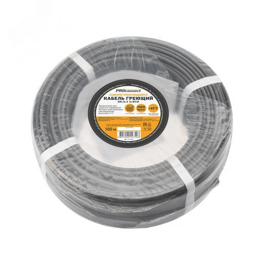 Кабель греющий саморегулирующийся PROconnect SRL16-2 неэкранир. 16Вт/1м 100м
