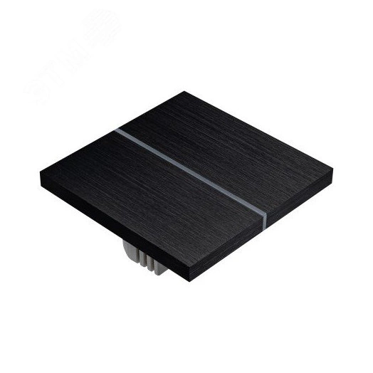 Умный люкс - выключатель, 2 клавиши, черный, с 0