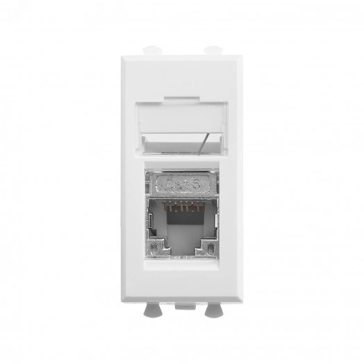 Компьютерная розетка ''Белое облако'' ''Avanti'' RJ-45 модульная, кат. 6 экран, 1 мод