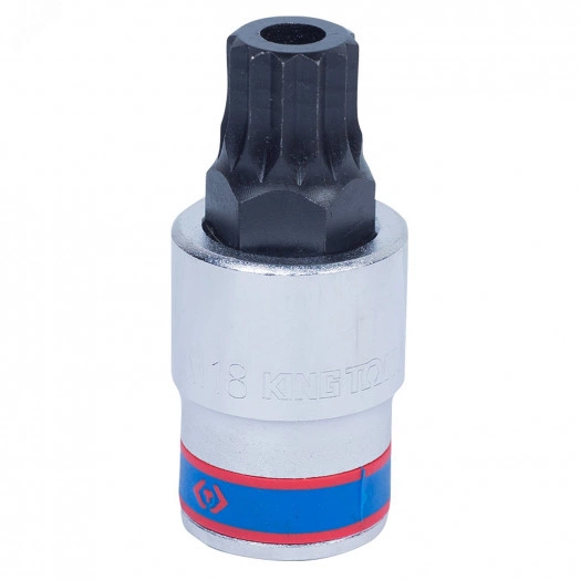 Насадка (бита) торцевая 1/2', SPLINE, M18, L = 66 мм, с отверстием