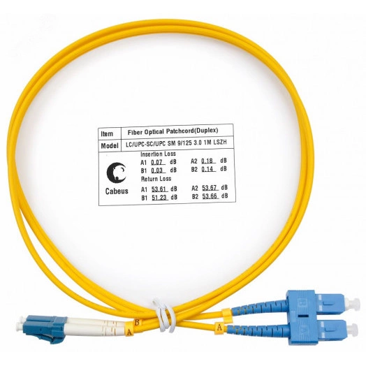 Шнур оптический duplex 1м LC-SC 9/125 sm  LSZH FOP(d)-9-LC-SC-1m