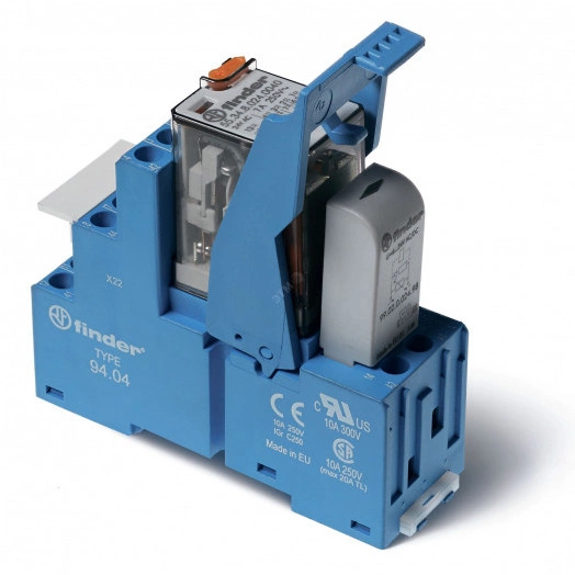 Модули реле интерфейсные пластиковая клипса-держатель светодиод контакты AgNi 4CO 7A 24VAC