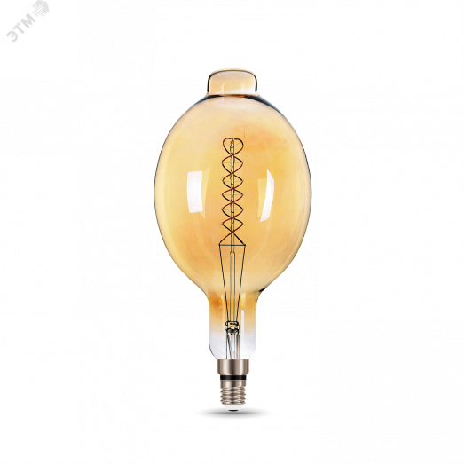 Лампа светодиодная LED 8 Вт 620 Лм 2400К теплая Е27 BT180 golden flexible Filament Gauss