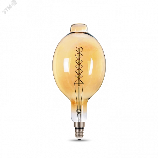 Лампа светодиодная LED 8 Вт 620 Лм 2400К теплая Е27 BT180 golden flexible Filament Gauss