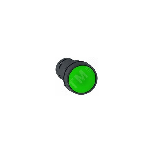 Кнопка зеленая возвратная 22мм но+нз