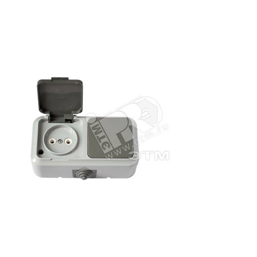 Беларусь Блок выключатель одноклавишный+розетка наружный IP54