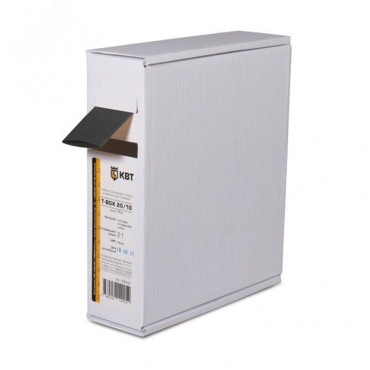 Трубка ТУТ 8/4 черный (T-BOX 10м) (КВТ)