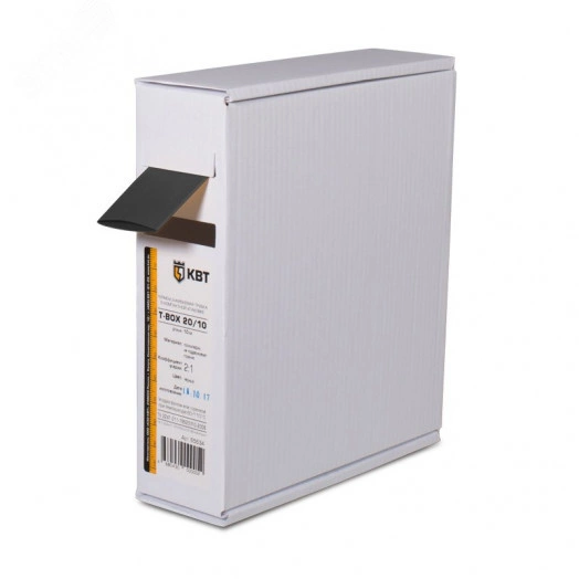 Трубка ТУТ 8/4 черный (T-BOX 10м) (КВТ)