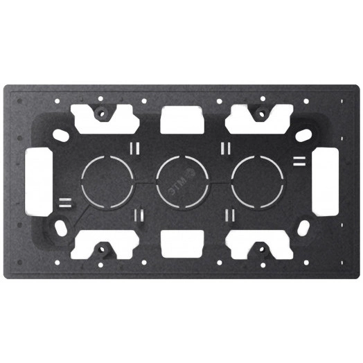 Коробка монтажная для накладного монтажа на 2 модуля, графит