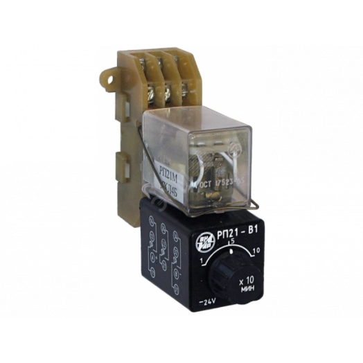 РП21М-002В2 УХЛ4 0,1-1сек 220В 50Гц с розеткой типа 3 реле