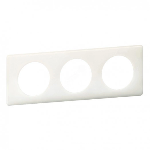 Рамка, трехпостовая, белый глянец