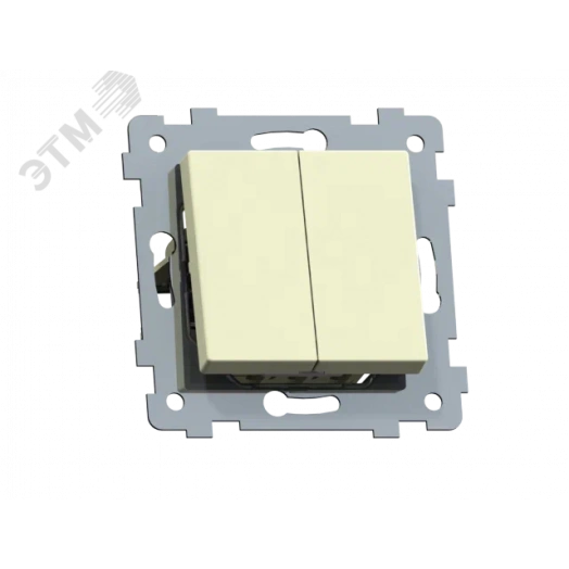 Аксиома Механизм выключателя двухклавишного скрытой установки С510-449,  слоновая кость