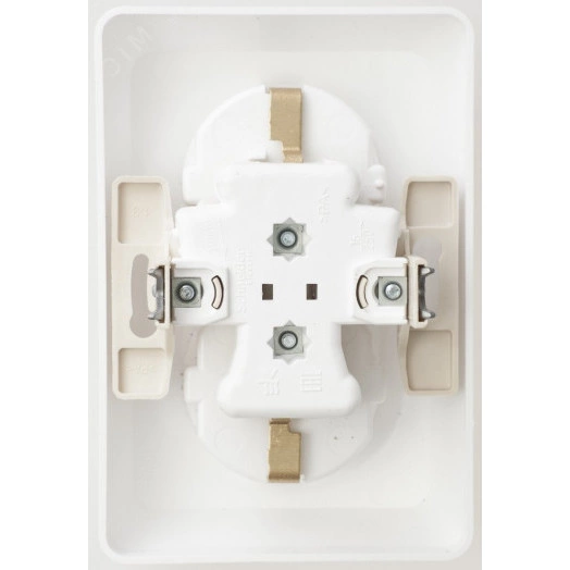 ЭТЮД Розетка двойная скрытой установки с заземлением без шторок 16А 250B, белый