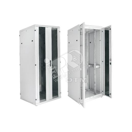 Шкаф серверный 19' 33U 800х1000мм передняя двухстворчатая перфорированная дверь/задняя перфорированная серый