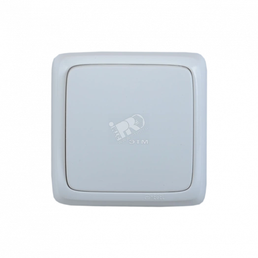 Выключатель одноклавишный наружный с изоляционной пластиной белый 16А