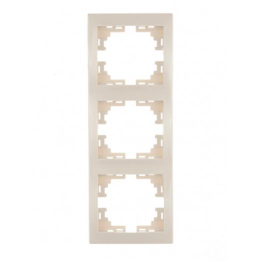 Рамка 3-м Mira вертикал. крем. LEZARD 701-0300-153