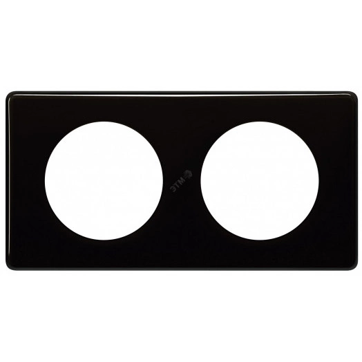 Celiane. Рамка 2-постовая. Цвет  Черный глянец