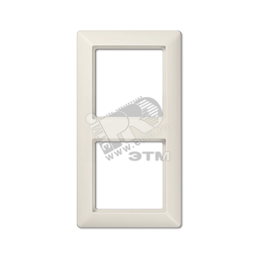 Рамка 2-я для горизонтальной/вертикальной установки  Серия- AS550  Материал- термопласт  Цвет- слоновая кость