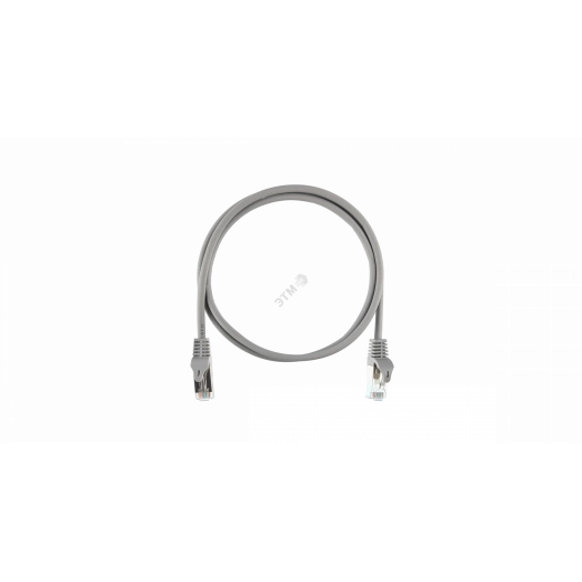 Шнур F/UTP 4 пары, Кат.5e, 2хRJ45/8P8C, T568B, 7x0,150мм, LSZH, серый, 5м