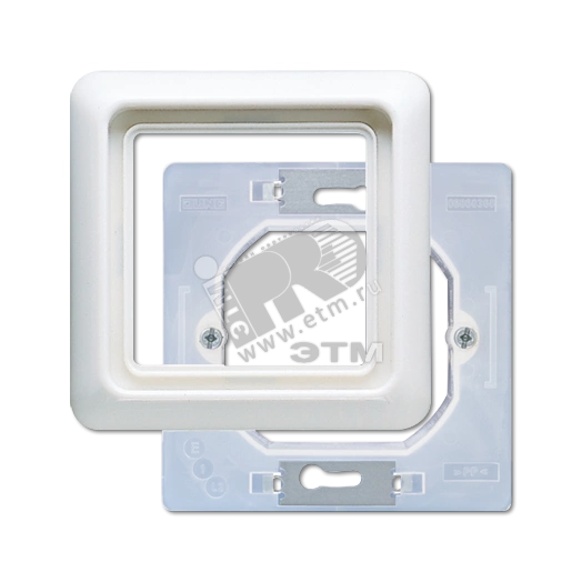 Рамка 90х90мм с уплотнительной мембраной для изделий серии WU 600 белая