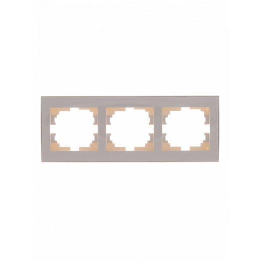 Рамка RAIN 3-ая горизонтальная крем с боковой вставкой