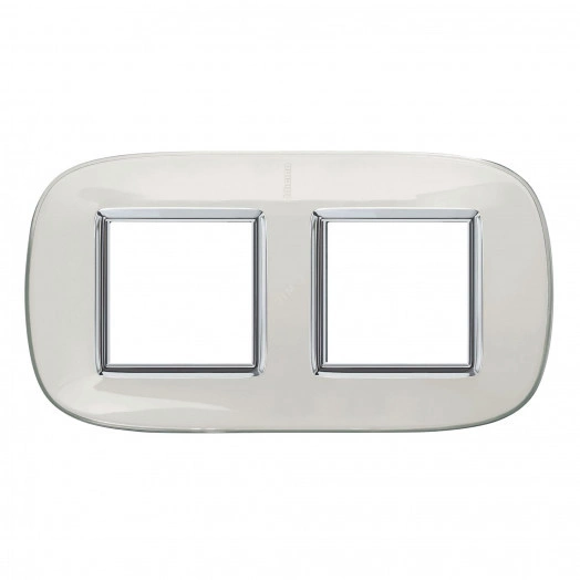 Axolute Накладки декоративные в форме эллипса прозрачные/белая карамель на 2+2 модуля