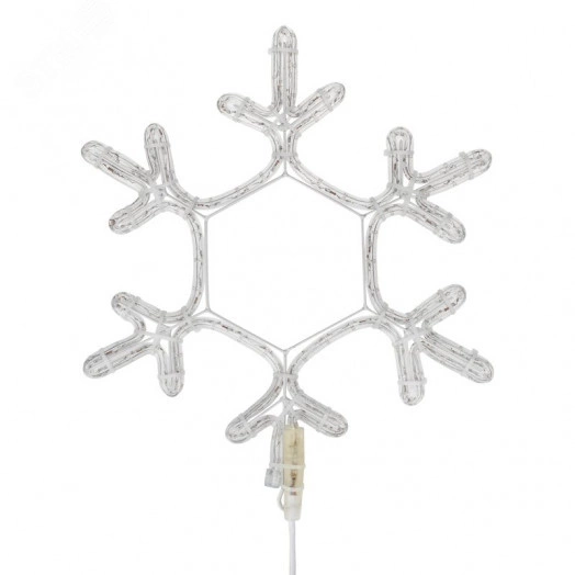 Фигура Снежинка цвет свечения синий, размер 45х38 см