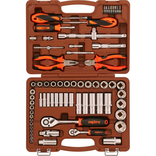 Набор инструмента универсальный 1/4'', 1/2''DR, 69 предметов