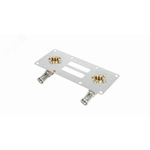 Водорозетка двойная пресс 20x1/2'ВРx20x1/2'ВР для гипсокартона, латунь