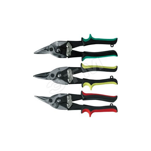 Ножницы по металлу ''Aviation'' усиленные, прорезиненные ручки, прямые 250 мм