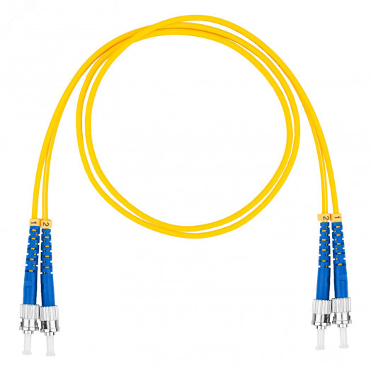 Шнур оптический коммутационный (патч-корд), ST-ST, дуплекс (duplex) OS2, нг(А)-HF, желтый, 7,0 м
