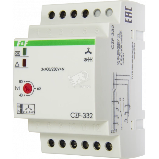 Реле контроля фаз CZF-332