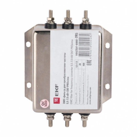 ЭМС-фильтр для преобразователя частоты 0.75-1.5кВт EKF vector-emi-1R5 ЭМС-фильтр для преобразователя частоты 0.75-1.5кВт EKF vector-emi-1R5