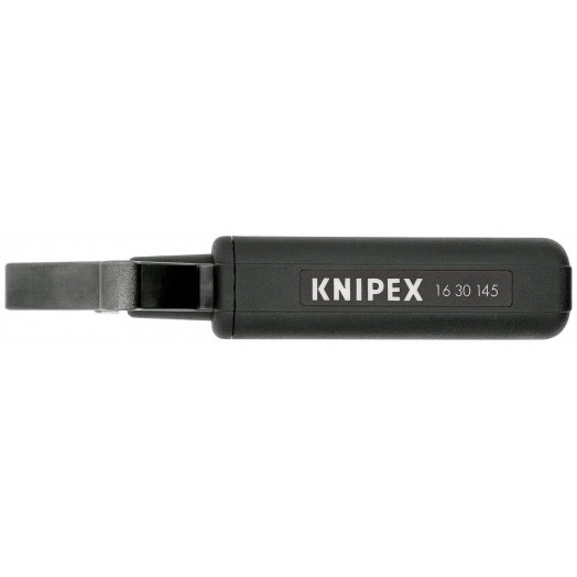 Стриппер для круглого кабеля (ПВХ резина силикон ПТФЭ) режимы реза: по окружности и продольный зачистка:  19 -40 мм L-150 мм корпус из противоударного пластика блистер KN-1630145SB