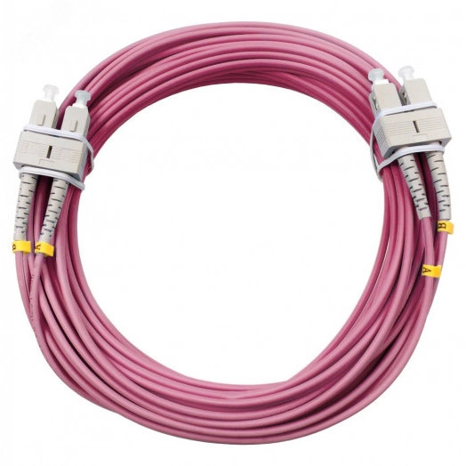 Шнур оптический duplex 15м SC-SC 50/125 mm OM4 LSZH FOP-50-OM4-SC-SC-15m
