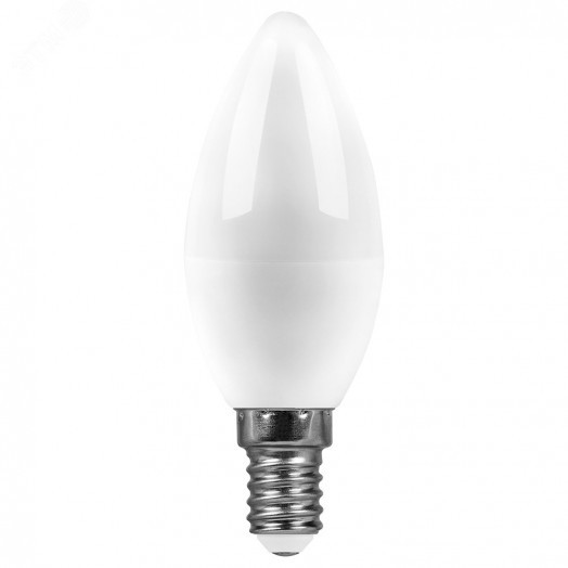 Лампа светодиодная LED 15вт Е14 теплый матовая свеча